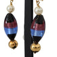Sicilian Motif Clip-On Dangling Earrings