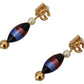Sicilian Motif Clip-On Dangling Earrings