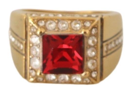 Regal Baroque Red Crystal Ring