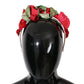 Elegant Floral Silk-Blend Diadem Tiara