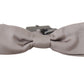 Elegant Silver Silk Bow Tie for Sophisticated Evening