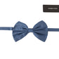 Elegant Blue Silk Bow Tie
