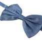 Elegant Blue Silk Bow Tie