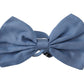Elegant Blue Silk Bow Tie