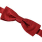 Elegant Silk Red Bow Tie