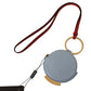 Elegant Light Blue Leather Round Wallet Coin Pocket