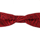 Elegant Red Silk Bow Tie