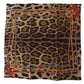 Elegant Leopard Silk Square Scarf