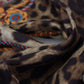 Elegant Leopard Silk Square Scarf