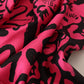 Elegant Pink Silk Square Scarf