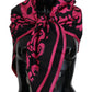 Elegant Pink Silk Square Scarf