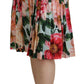 Chic High Waist Floral Knee Length Skirt