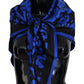 Elegant Silk Square Scarf in Royal Blue