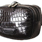 Elegant Caiman Leather Fanny Waist Pouch