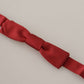 Elegant Red Silk Bow Tie