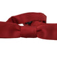 Elegant Red Silk Bow Tie