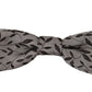 Elegant Gray Silk Bow Tie