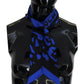 Elegant Silk Bandeau Scarf with Logo Print