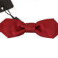 Elegant Red Silk Bow Tie