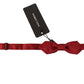 Elegant Red Silk Bow Tie