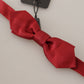 Elegant Red Silk Bow Tie