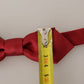 Elegant Red Silk Bow Tie