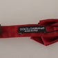 Elegant Red Silk Bow Tie