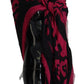 Elegant Pink Cashmere Blend Square Scarf