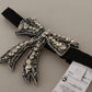 Elegant Silver & Crystal Bowtie