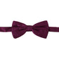 Elegant Purple Silk Bow Tie