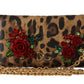 Elegant Leopard Print Phone Cover with Crystals