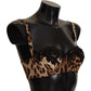 Elegant Leopard Silk Bra
