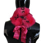 Fuchsia Fur Shearling Elegance Scarf