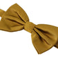 Elegant Mustard Silk Bow Tie