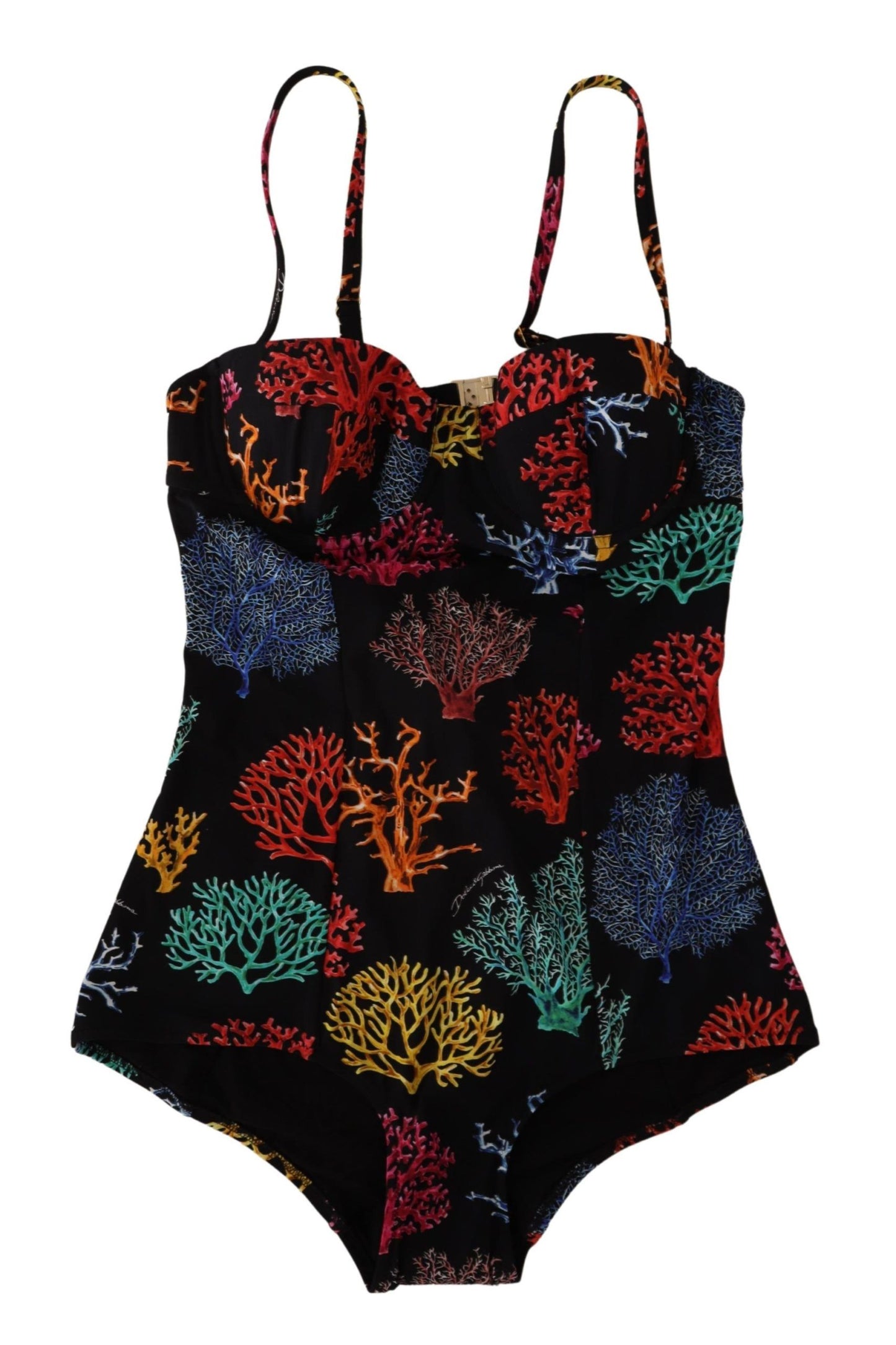 Elegant Sea Coral Print One-Piece Swimsuit