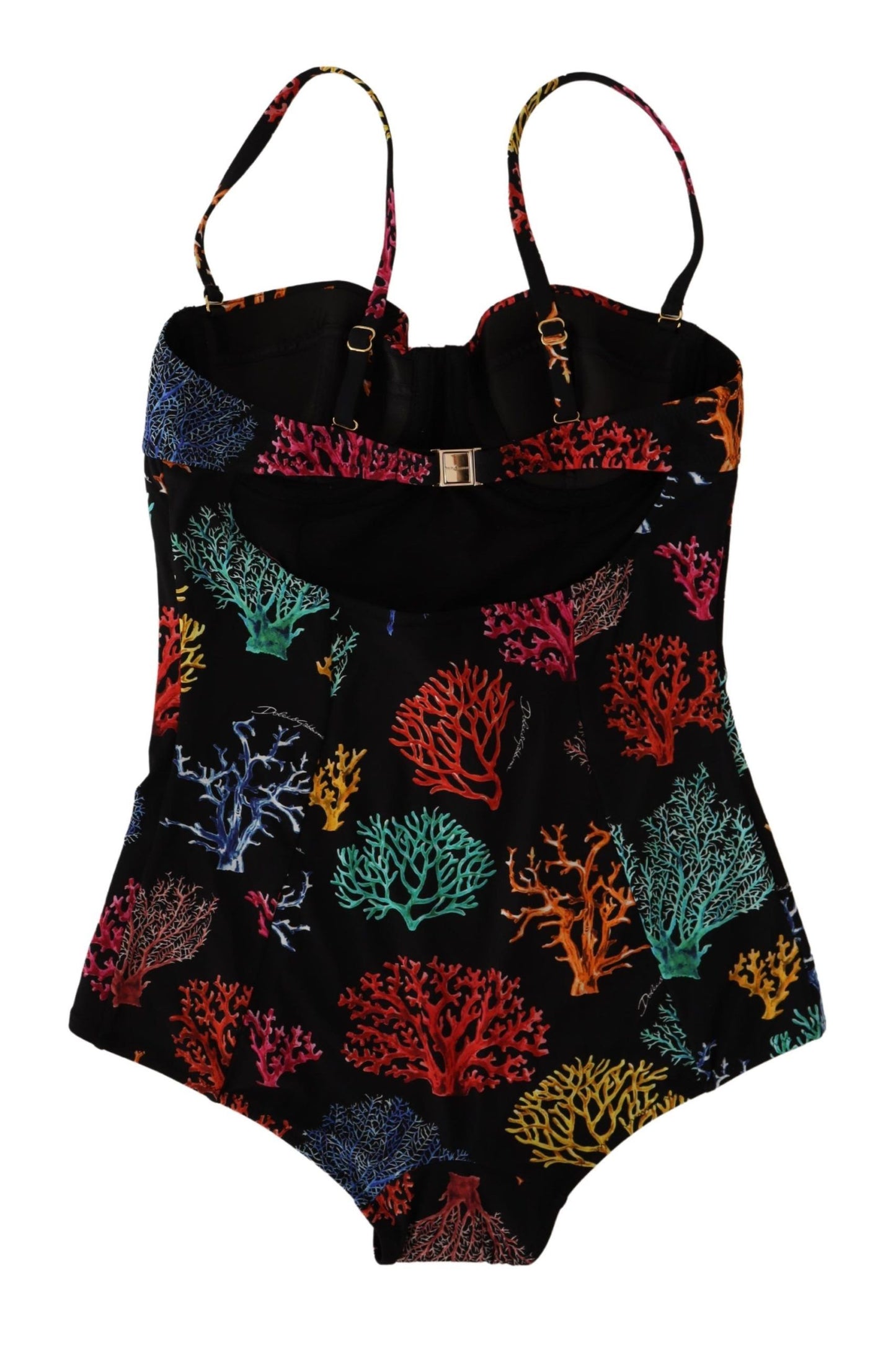 Elegant Sea Coral Print One-Piece Swimsuit