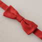 Elegant Red Silk Bow Tie