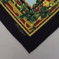 Elegant Multicolor Silk Square Scarf