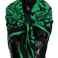 Elegant Silk Square Scarf in Lush Green