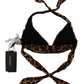 Chic Leopard Print Bikini Top