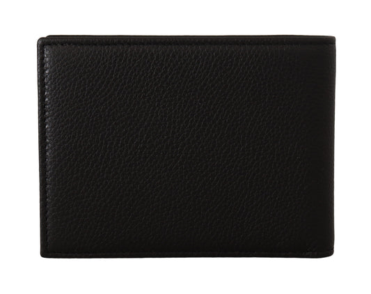 Elegant Black Leather Bifold Wallet