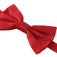 Elegant Red Silk Bow Tie for Distinguished Gentlemen