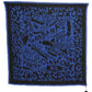 Elegant Blue Cashmere Blend Square Scarf