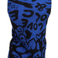 Elegant Blue Cashmere Blend Square Scarf