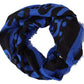 Elegant Blue Cashmere Blend Square Scarf