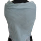 Elegant Silk Square Scarf in Light Blue