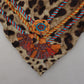 Elegant Leopard Silk Square Scarf