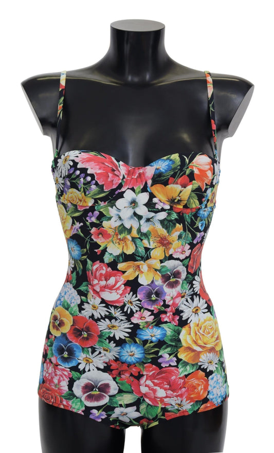 Elegant Floral One-Piece Swimsuit