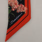 Chic Floral Silk Bandeau Scarf