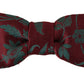 Elegant Maroon Patterned Bow Tie